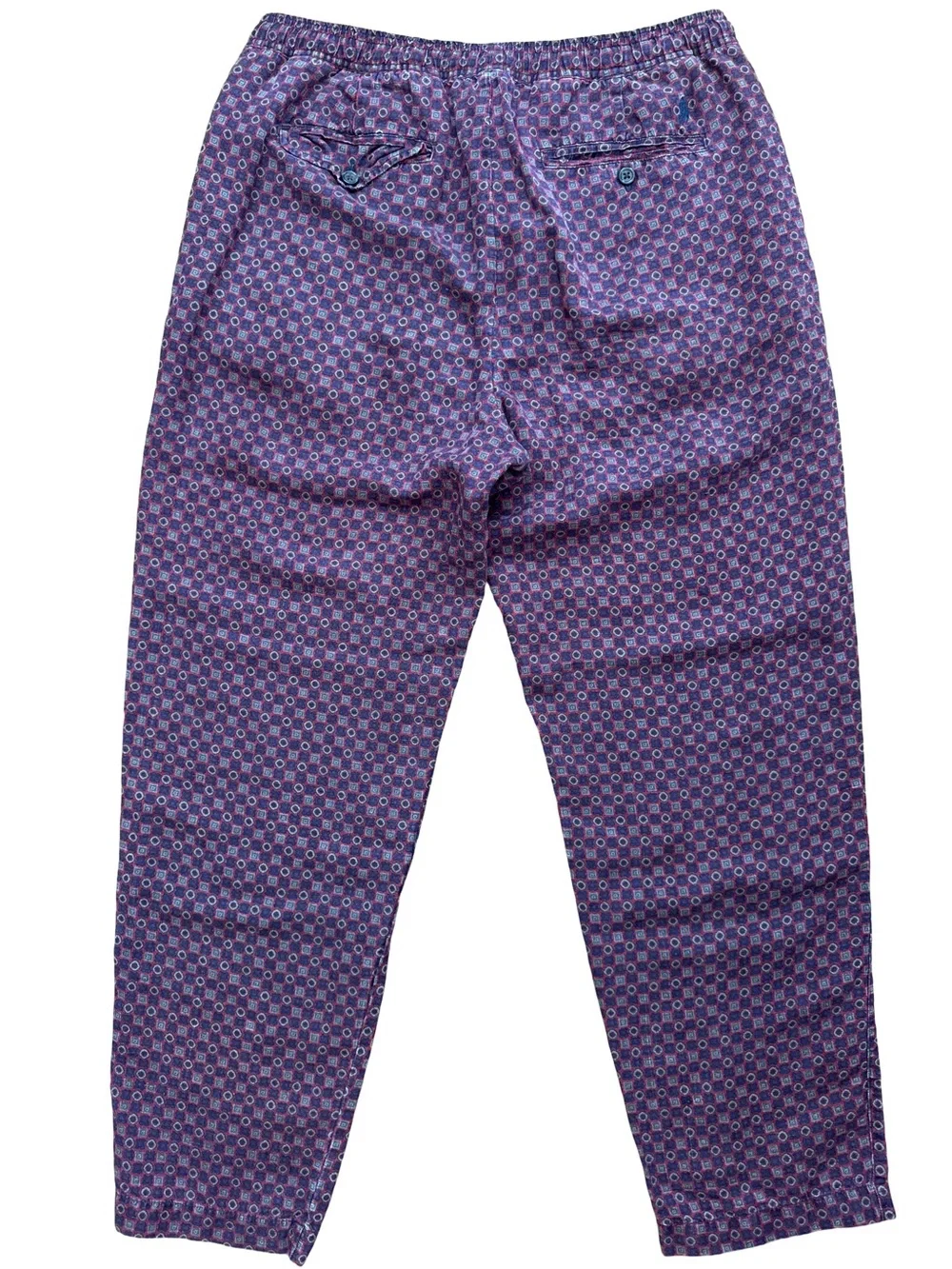 Vintage Polo Ralph Lauren Linen Blend Men’s Geometric Pants Sz Medium Preppy